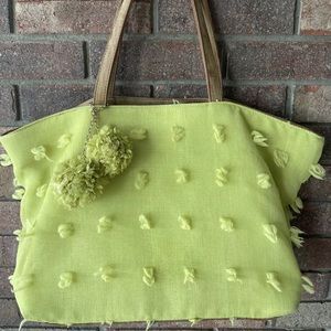 Deux Lux Handbag Shoulder Bag Womens Green Pom